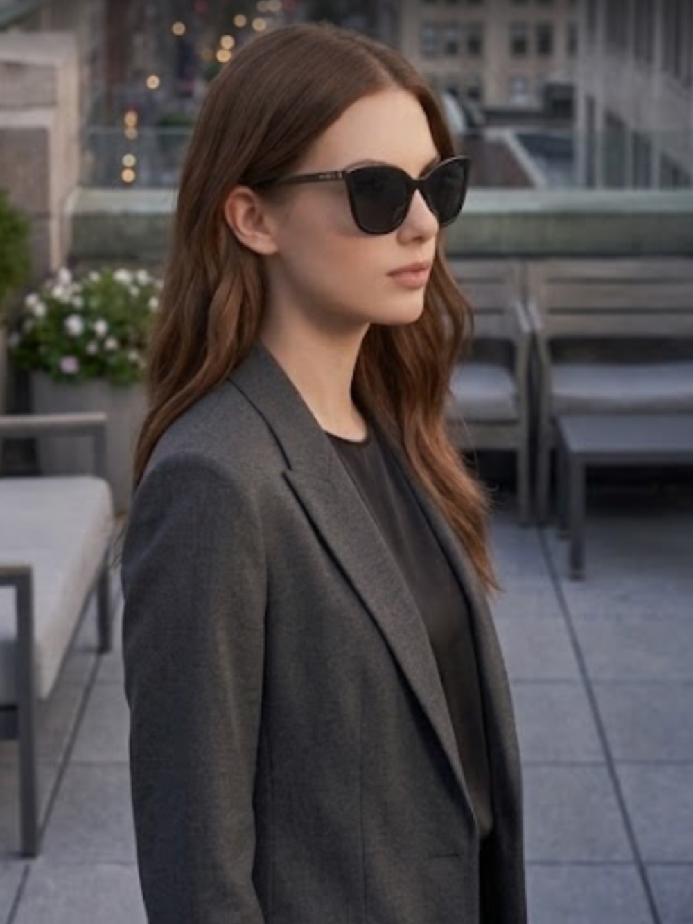 PRADA SPR03X Authentic Square Sunglasses.